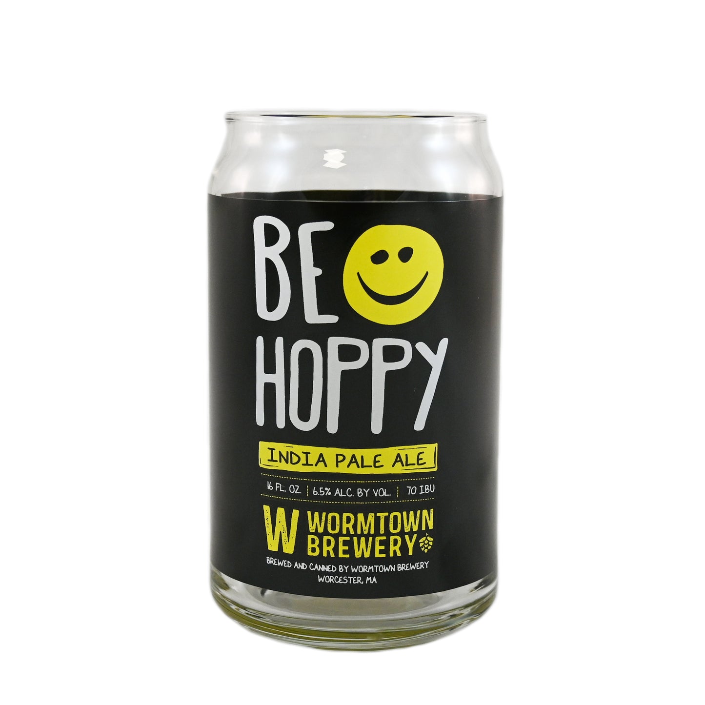 Be Hoppy Can Glass
